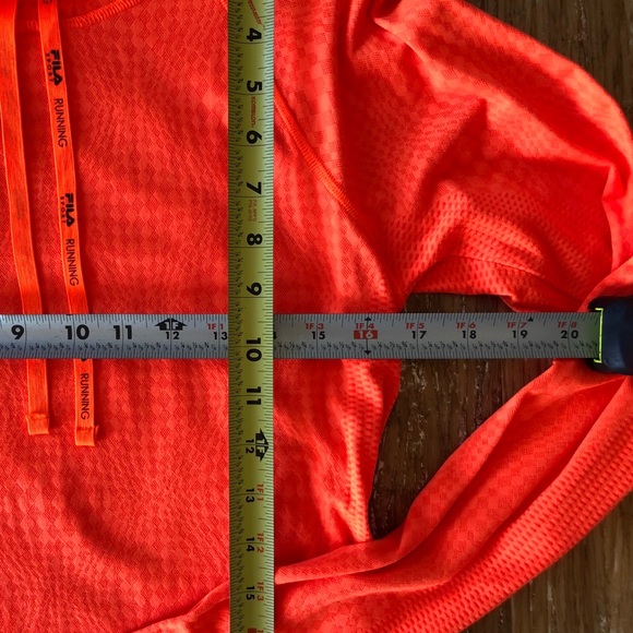 NWOT FILA Sport Orange Running Hoodie Top sz L - Picture 6 of 8